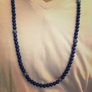 Carolyn Pollack   black Onyx 925 bead necklace 36